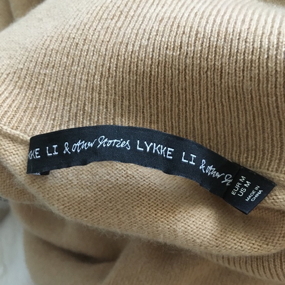 & Other Stores Lykke Li 100% Cashmere Oversized Camel Sweater M - Picture 5 of 7